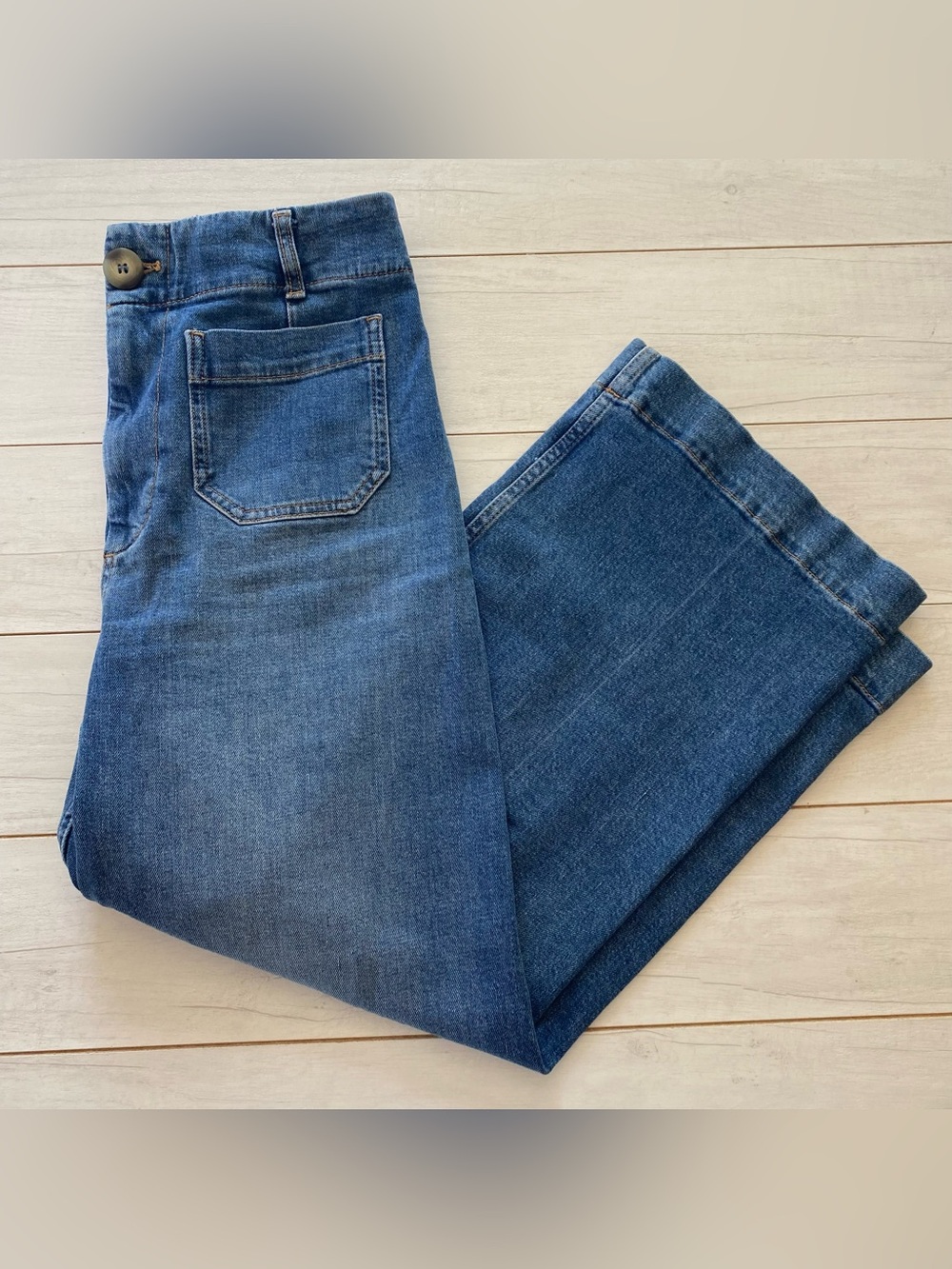 Pilcro Anthropologie
The Skipper Square Pocket Jeans Sz 28 Blue Wash - Picture 3 of 10